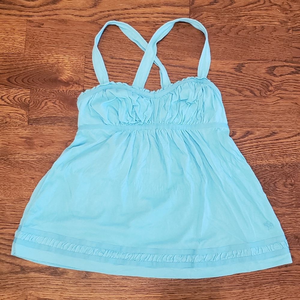 Abercrombie & Fitch Blue Crossback Tank